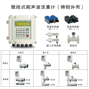 TUF-2000S OEM Clamp-on Ultrasonic Flowmeter Transmitter for Liquid & Gas 220VAC/24VDC Wall-Mounted Flow Meter