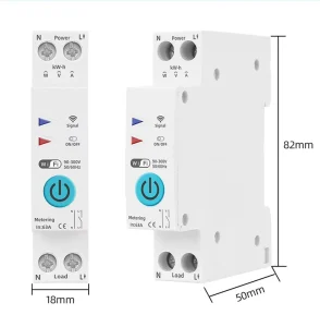 TUYA Smart Life 1P Energy Meter Smart Switch 110v 220v 63A KWh Monitoring Circuit Breaker Timer Relay MCB Mini Single Phase