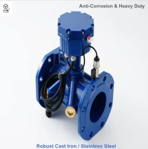 Tamper Proof 100mm Flange Large Caliber Cast Iron Smart Ultrasonic Water Meter NB-IoT Lorawan Remote Read Digital Flow Meters
