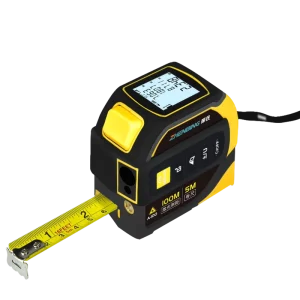 Tape Measure with Laser 60M Yellow 3 in 1 Laser Smart Tape Digital Measure Ruler 5M Lcd Display Laser Measuring