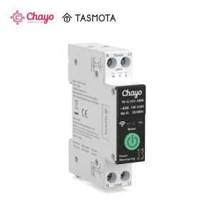 Tasmota Smart Relay Switch WiFi Circuit Breaker 1 63A DIY Power Metering Current Voltage Protection for Home Automation Chayo