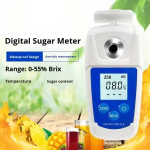 Td-32a High-Precision Sugar Meter & Tester Fruit Sweetness Detector Refractometer with Brix 0-55% Range and Accuracy A±0.2%