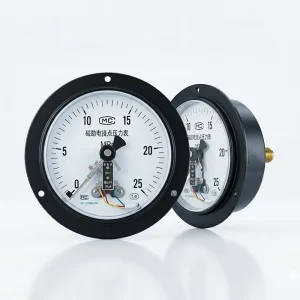 Teicaro TKPG22 Stainless Steel Mechanical Analog Electric Contact Pressure Gauge with 1.6% Accuracy 0-0.6MPa Range