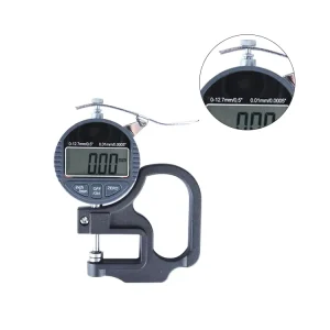 Thickness Gauge 4 Digital Display Measuring Instrument 0 25mm 0.001mm Accuracy Aluminum Alloy ABS