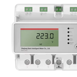 Three Phase 3P4W Smart Prepaid Electric Meter 100A LCD Display Industrial DIN Rail Energy Meters