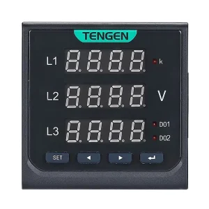 Three Phase AC Multifunction Power Meter Digital Display AC1A AC100V Panel Sizes 72×72 120x120mm RS485 Modbus Energy Meter Class