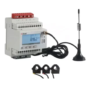 Three Phase ADW300W 4GHW Din Rail Wifi Smart Energy Meters Ct LCD Display and LED Indicator