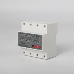 Three Phase Adjustable Over Under Voltage Current Protector 6 Digital Display DIN Rail V/A Meter Auto Recovery CE Certified