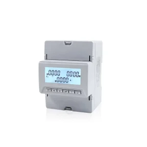 Three Phase Din Rail Mounted LCD Display Multifunction Power Meter with RS485 Communication Port Energy Meters