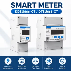Three Phase Energy Meter 3*CT Sensor Bidirectional 9600bps Communication Digital Watt Hour Meter for PV Solar System