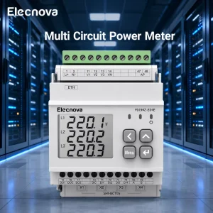 Three Phase Multi Circuit Power Meter Modbus TCP Energy Meter for Data Center Energy Monitoring