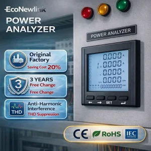 Three Phase Multifunction Power Meter with RS485 Modbus for Smart Panel Energy Monitoring