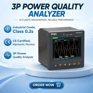 Three Phase Multifunction Power Quality Analyzer 0.2S Accuracy Harmonic Monitor for Data Center Power Distribution Cabinet