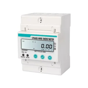 Three Phase Rail mounted Anti Theft Smart Energy Meter 380V LCD Display Multi functional Electric Meter