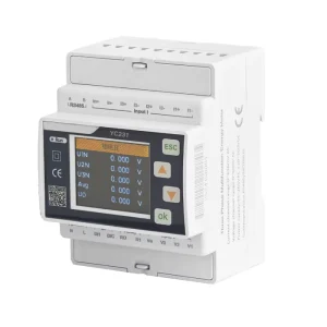 Three Phases TFT Smart Meter Analyzer YC231 0.1% Accuracy Rogowski Coil 333mV CT Digital Din Energy Meter