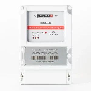 Three phase Four wire 380V Electric Energy Meter High Power Watt hour Meter Digital Display 100A Max Current HUIXIA DTS Model