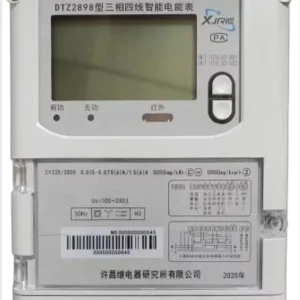 Three phase Prepayment Smart Energy Meter DDZY2898 Z 3*220/380 Vac 0.5(60)A/1(100)A Active Class B Reactive Class 2 TOU