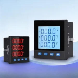 Three-phase digital LCD multi-functional power meter current voltage frequency power energy combination RS485 communication