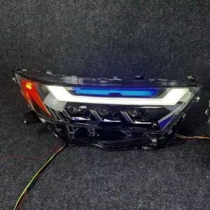 To yota RAV 4 Rongfang Headlights Modified with LED Three Lens Flashing Turn signal Headlights