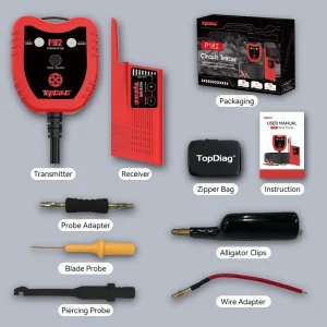 TopDiag P182 12V Battery Tester & Automotive Electrical Cable Tracker with OBD2 Wireless Connectivity