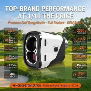 Tournament Grade Golf Laser Rangefinder ±0.5 Yard 7X Anti Shake Flag Lock Private Label ODM Factory