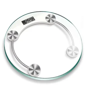 Transparent Tempered Glass USB Battery Digital Weight Scale Temperature Display 180kg Capacity Body Dual-point Type for Bathroom