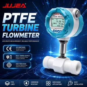 Turbine Flow Meter Digital LCD Display 4 20mA Pulse Output for Water Flow Measurement Industrial Control