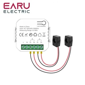 Tuya Smart Energy Meter Bidirectional Measurement 1 2 Channel Current Transformer Clamp App Monitor Power 80A 120A EASEM F TY