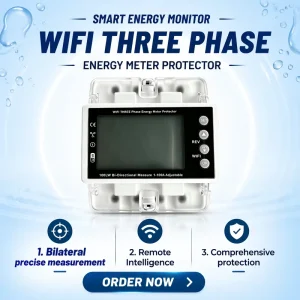 Tuya WiFi 3 Smart 100A Bi Directional PV Meter Auto Reclosing Voltage Leakage Protection Smart Circuit Breaker Class 1.0