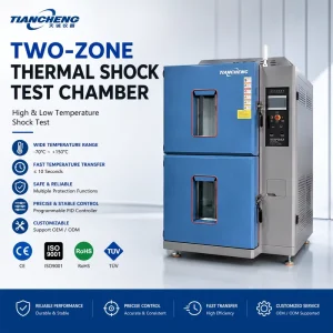 Two Chamber Climatic Thermal Shock Test Machine for Material Aging Analysis