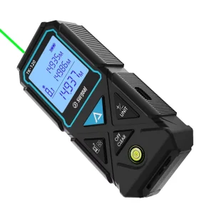 Type C Rechargeable Bubble Level 120M Green Laser Distance Meter Laser Rangefinder Tape