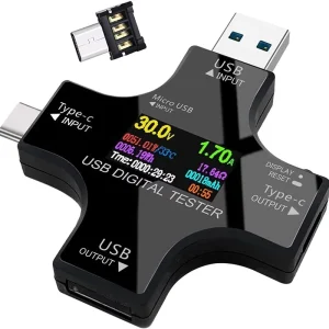 Type C Usb Cable Tester USB Multimeter Voltage Current Voltmeter Amp Volt Ammeter Detector USB Power Meter Charger Indicator