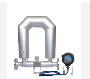 U shaped Stainless Steel Coriolis Mass Flowmeter for Air Water High Accuracy (+/-0.2%) OEM Customizable Flange Connectivity