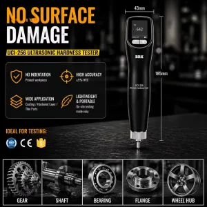 UCI-256 BRK Ultrasonic Portable Hardness Tester with 20N Force for Hardened Layer Gear Shaft Crankshaft Bearing Testing