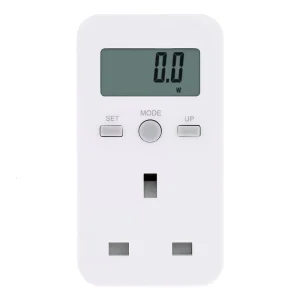 UK Plug Plug in Digital LCD Energy Monitor Power Meter Electricity Electric Usage Monitoring Socket
