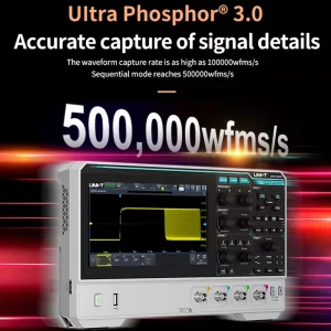 UNI-T 2/4 Channels 12-bit Resolution 100MHz Bandwidth Digital 1.25 GSa/s Portable Oscilloscope UPO1082HD UPO1154HD 500,000wfms/s