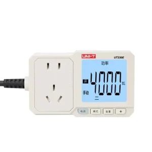 UNI T UT 230E Battery Power Meter Socket Power Meter 10a 16a Electricity Meter Electric Energy Meter Testing Meter