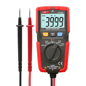 UNI T UT125C Pocket Multimeter 112mm Compact Body 0 600V Voltage Measurement 0.5% Accuracy No Conversion Sockets Required