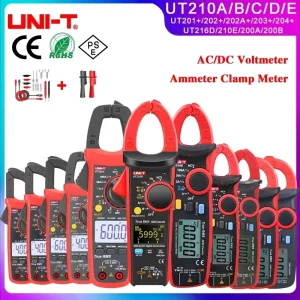 UNI T UT210E UT202A UT204 Plus 4 Digit True RMS Clamp Meter AC DC Digital Voltmeter Ammeter Pliers Multimeter 600V 600A