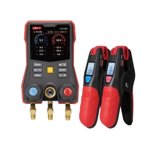 UNI T UT336E KIT Digital Manifold Gauge with 2 Wireless Temperature Clamps UT320I for Automobile AC Maintenance Pressure Meter