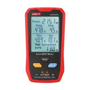 UNI-T UT673PV Solar Meter 5~800W PV Module Maximum Power Tester MPPT Meter Lmp Vmp for Test Open Circuit Voltage Short Circuit