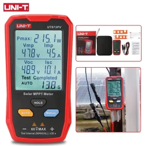 UNI T UT673PV Solar Panel Tester MPPT Meter 5 800W Maximum Power (Pmax Vmp Lmp) VOC LSC Multimeter