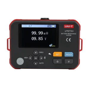 UNI-T UT677A+ Portable Battery Impedance Tester LCD Display 0-300M Measuring Range Microprocessor Control for Connection