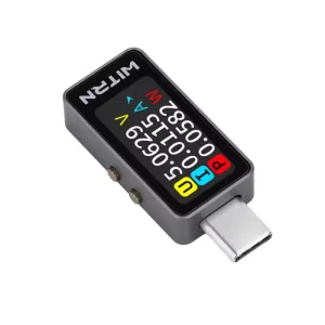 USB Type C Tester with Real Time Voltages and Current Readout Meter for Battery Performances Analysis for Electrician Tool