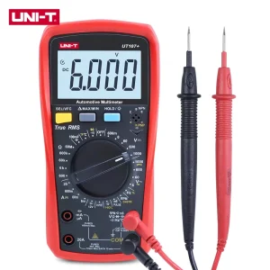 UT107+ True RMS Automobile Multimeter Range Actual Value Digital AC DC Voltage Current Resistance Temp Tester