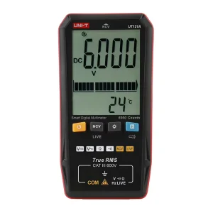 UT122A Card type Smart LCD Multimeter High Precision 0.001V-600V Auto Range AC/DC Voltage Resistance Measurement Household