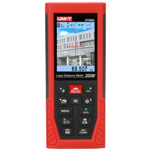 UT398A Professional Laser Rangefinder with 200m Range 5mm Accuracy Rechargeable Battery High-Definition LCD Display
