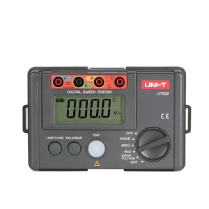 UT522 Ground Resistance Meter Tester 0-4000 Measuring Range 0-400V Testing Voltage Single Key Backlight Function