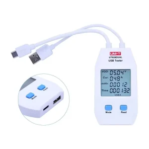 UT658 USB Tester Charger Type B/C Interface Mobile Fast Charge Current Capacity Energy Resistance Tester USB Power Meter