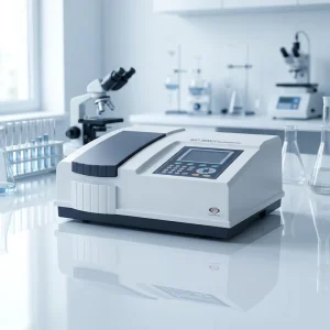 UV Vis Spectrometer with 4 Pcs Quartz Cuvettes Dual Deuterium Tungsten Lamp 190-1100nm Full Wavelength